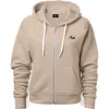 Dalix Panda Zip Hoodie In Tan