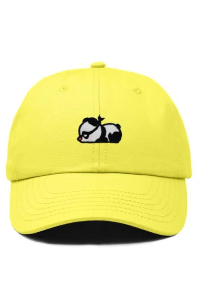 Dalix Pandit Panda Dad Cap In Yellow