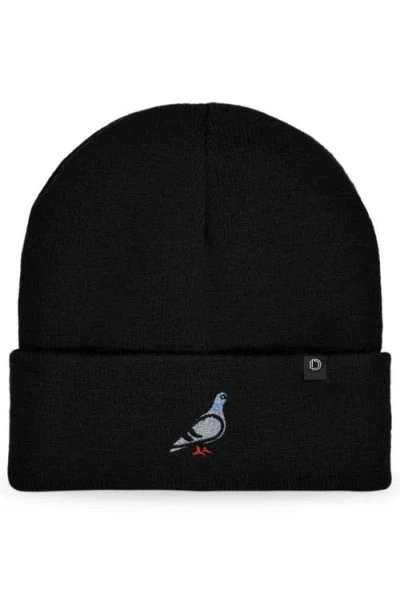 Dalix Pigeon Beanie Cap In Black