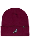 Dalix Pigeon Beanie Cap In Burgundy