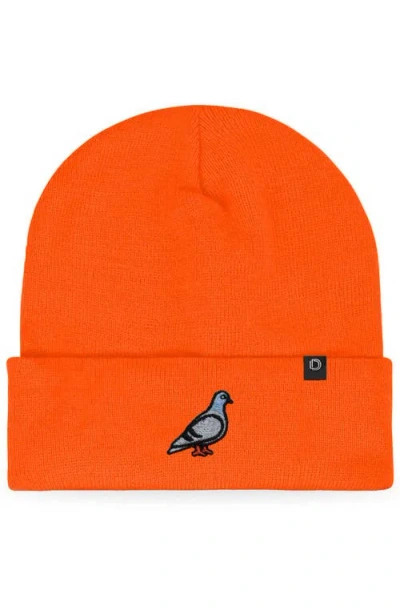 Dalix Pigeon Beanie Cap In Orange