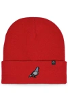 Dalix Pigeon Beanie Cap In Red