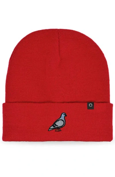 Dalix Pigeon Beanie Cap In Red