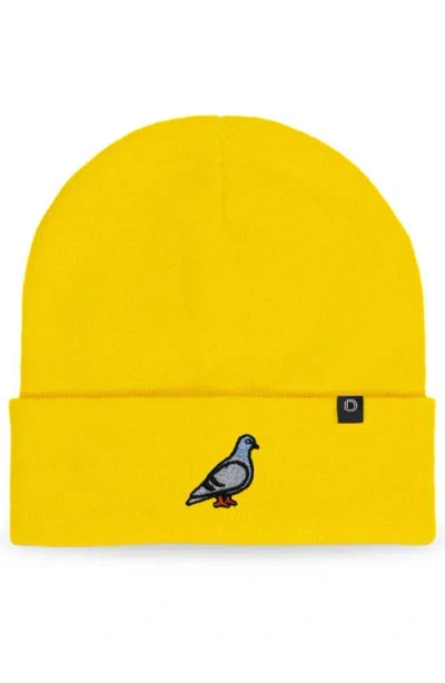 Dalix Pigeon Beanie Cap In Yellow