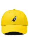 Dalix Pigeon Embroidered Everyday Hat In Gold