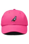 Dalix Pigeon Embroidered Everyday Hat In Hot Pink