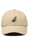 Dalix Pigeon Embroidered Everyday Hat In Khaki