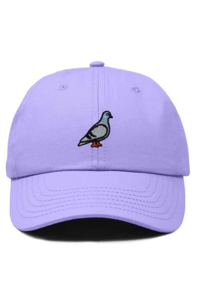 Dalix Pigeon Embroidered Everyday Hat In Lavender