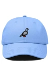 Dalix Pigeon Embroidered Everyday Hat In Light Blue