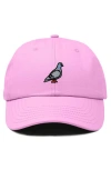 Dalix Pigeon Embroidered Everyday Hat In Light Pink