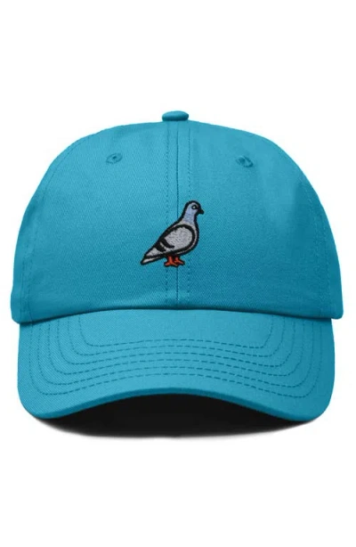 Dalix Pigeon Embroidered Everyday Hat In Teal