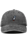 Dalix Pigeon Embroidered Everyday Hat In Washed Black