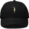 Dalix Pina Colada Embroidered Dad Cap In Black
