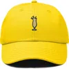 Dalix Pina Colada Embroidered Dad Cap In Yellow