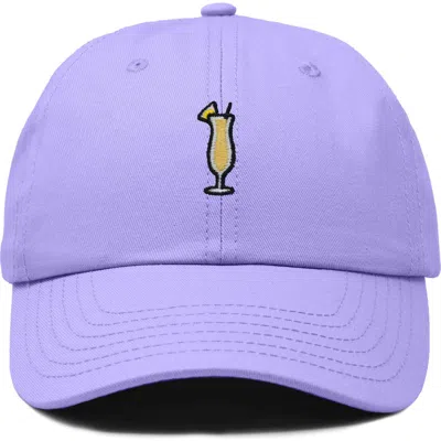 Dalix Pina Colada Embroidered Dad Cap In Purple