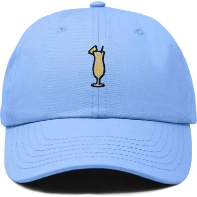 Dalix Pina Colada Embroidered Dad Cap In Blue