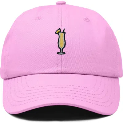 Dalix Pina Colada Embroidered Dad Cap In Purple