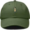 Dalix Pina Colada Embroidered Dad Cap In Olive