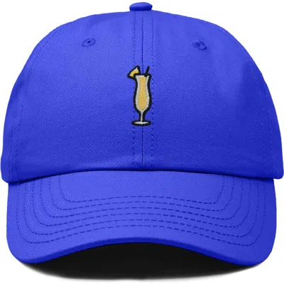 Dalix Pina Colada Embroidered Dad Cap In Blue