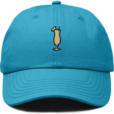Dalix Pina Colada Embroidered Dad Cap In Blue