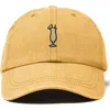 Dalix Pina Colada Embroidered Dad Cap In Yellow