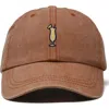 Dalix Pina Colada Embroidered Dad Cap In Brown