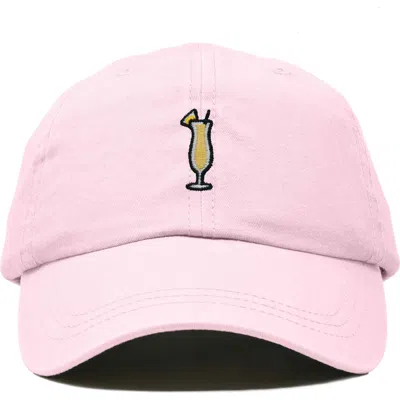 Dalix Pina Colada Embroidered Dad Cap In Pink