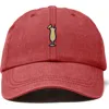 Dalix Pina Colada Embroidered Dad Cap In Washed Red