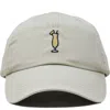 Dalix Pina Colada Embroidered Dad Cap In Gray