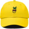Dalix Pineapple Embroidered Dad Hat In Gold