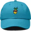 Dalix Pineapple Embroidered Dad Hat In Teal