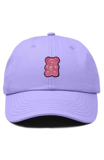 Dalix Pink Gummy Embroidered Casual Cap In Lavender