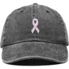 Dalix Pink Ribbon Dad Cap In Black
