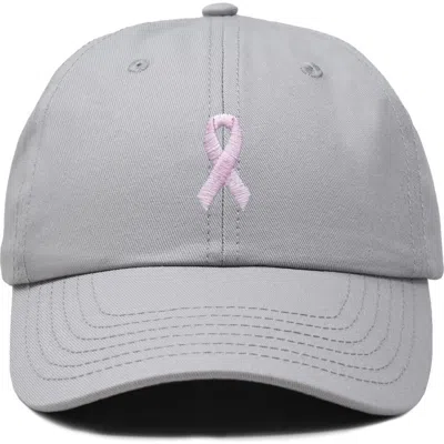 Dalix Pink Ribbon Dad Cap In Blue