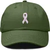 Dalix Pink Ribbon Dad Cap In Green