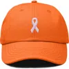 Dalix Pink Ribbon Dad Cap In Orange