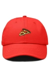Dalix Pizza Slice Embroidered Dad Hat In Red