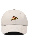 Dalix Pizza Slice Embroidered Dad Hat In Neutral