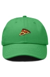 Dalix Pizza Slice Embroidered Dad Hat In Kelly Green
