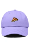 Dalix Pizza Slice Embroidered Dad Hat In Purple