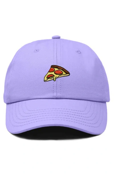 Dalix Pizza Slice Embroidered Dad Hat In Purple