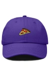 Dalix Pizza Slice Embroidered Dad Hat In Purple
