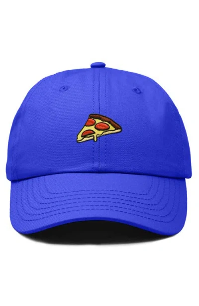 Dalix Pizza Slice Embroidered Dad Hat In Blue