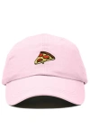 Dalix Pizza Slice Embroidered Dad Hat In Pink