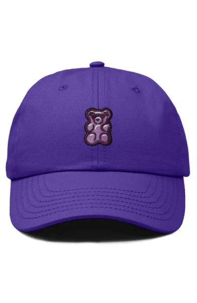 Dalix Purple Gummy Embroidered Cap