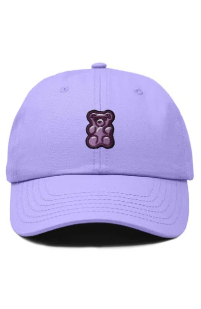 Dalix Purple Gummy Embroidered Cap In Lavender