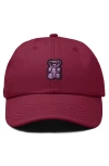 Dalix Purple Gummy Embroidered Cap In Maroon