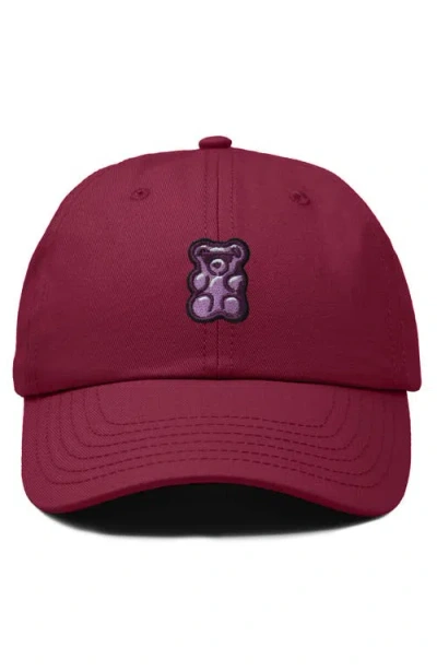 Dalix Purple Gummy Embroidered Cap In Maroon
