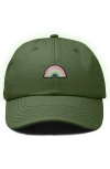 Dalix Rainbow Hat In Olive