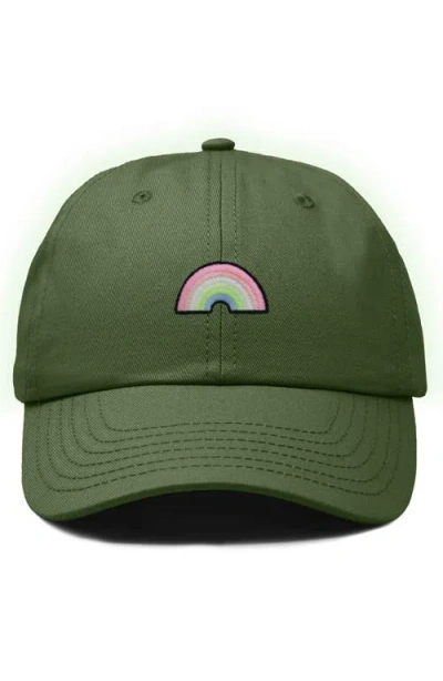Dalix Rainbow Hat In Olive